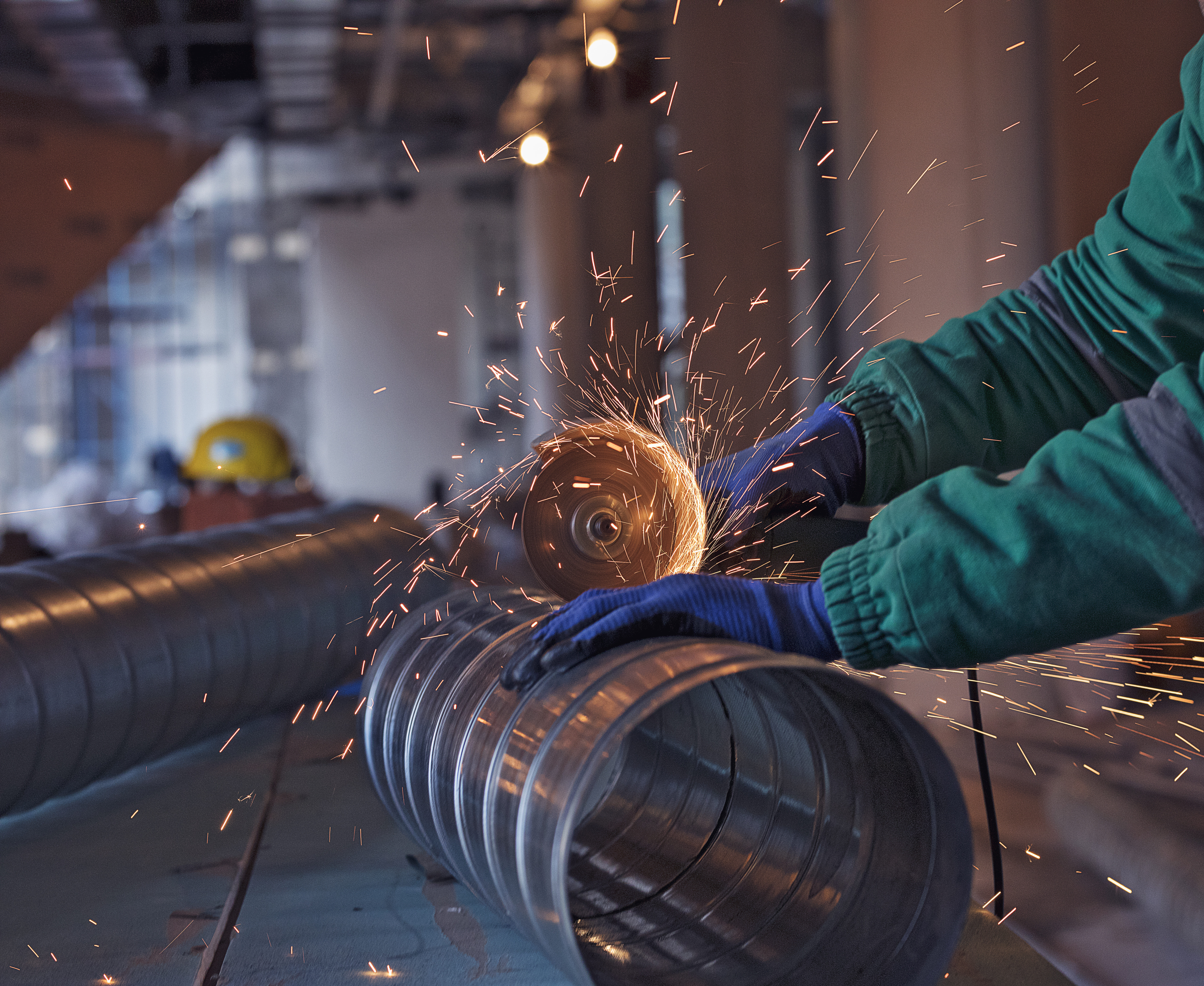 Oil and gas field services with crews, equipment, and rigs supporting fabrication and operations